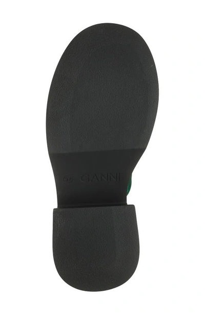Shop Ganni Retro Platform Sandal In Kelly Green