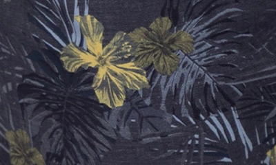 Travismathew Becan Ruins Scallop Swim Trunks In Heather Dress Blues