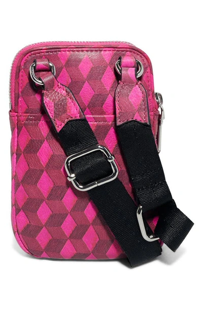 Aimee Kestenberg Capri Quilted Leather Crossbody Phone Bag In Magenta Diamond
