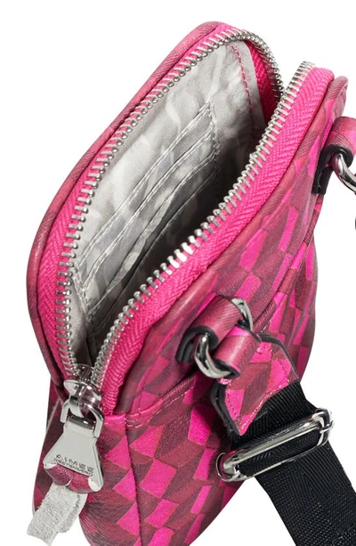 Aimee Kestenberg Capri Quilted Leather Crossbody Phone Bag In Magenta Diamond
