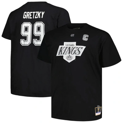 Shop Profile Wayne Gretzky Black Los Angeles Kings Big & Tall Name & Number T-shirt