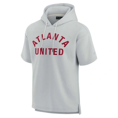 Shop Fanatics Signature Unisex  Gray Atlanta United Fc Elements Super Soft Fleece Short Sleeve Pullover Ho