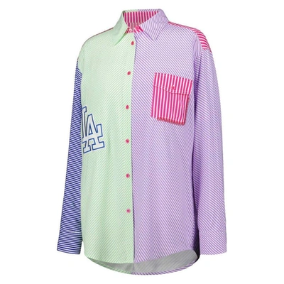 Shop Terez Los Angeles Dodgers Button-up Shirt In Green