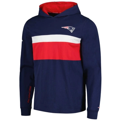 Shop Tommy Hilfiger Navy New England Patriots Morgan Long Sleeve Hoodie T-shirt
