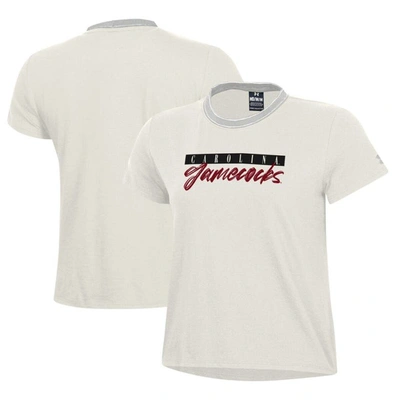 Shop Under Armour White South Carolina Gamecocks Iconic T-shirt In Cream