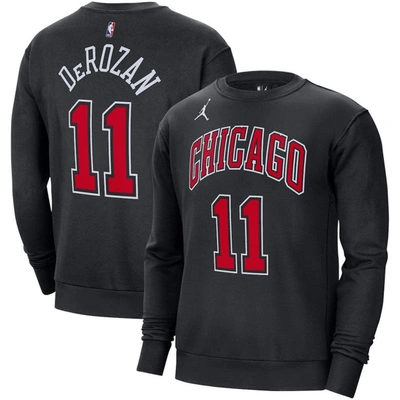 Shop Jordan Brand Demar Derozan Black Chicago Bulls Statement Name & Number Pullover Sweatshirt