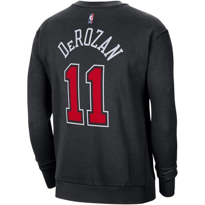 Shop Jordan Brand Demar Derozan Black Chicago Bulls Statement Name & Number Pullover Sweatshirt