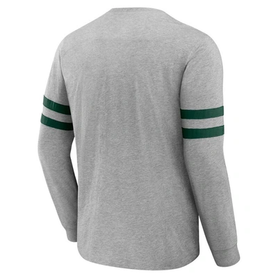 Shop Nfl X Darius Rucker Collection By Fanatics Heather Gray Green Bay Packers Henley Long Sleeve T-shirt