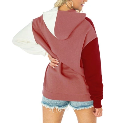 Shop Gameday Couture Crimson Oklahoma Sooners Hall Of Fame Colorblock Pullover Hoodie