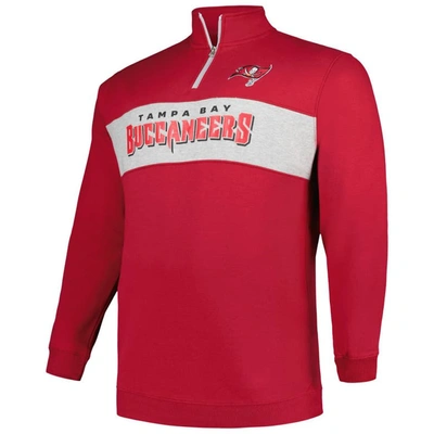 Shop Profile Red Tampa Bay Buccaneers Big & Tall Fleece Quarter-zip Jacket