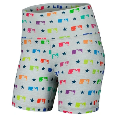 Shop Terez Gray Mlb Merchandise Tlc Rainbow Shorts