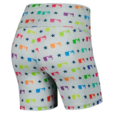 Shop Terez Gray Mlb Merchandise Tlc Rainbow Shorts