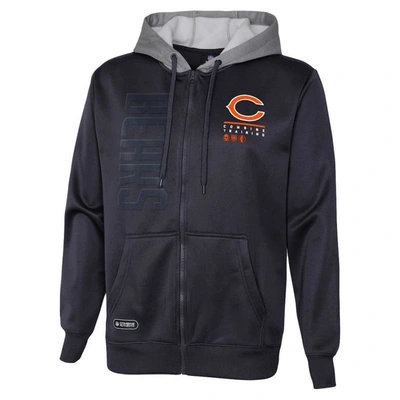 Shop Outerstuff Navy Chicago Bears Combine Authentic Field Play Full-zip Hoodie Sweatshirt