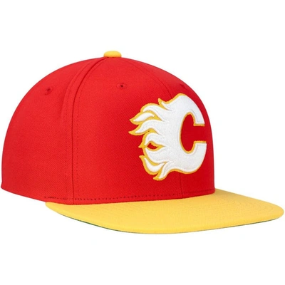 Shop Mitchell & Ness Red Calgary Flames Core Team Ground 2.0 Snapback Hat