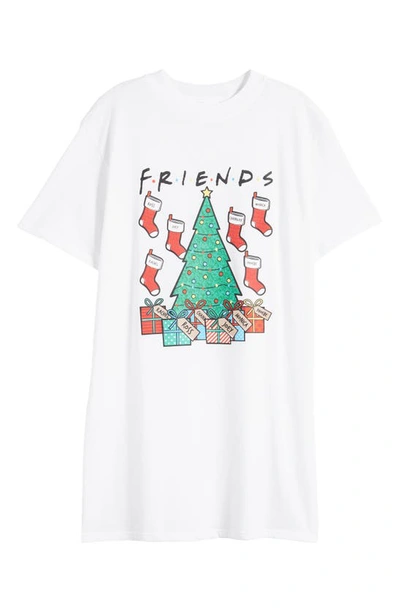Shop Bp. Retro Graphic Short Sleeve Sleep Shirt In White Graphic Xmas Friends