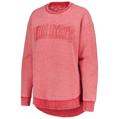 Shop Pressbox Scarlet Ohio State Buckeyes Ponchoville Pullover Sweatshirt