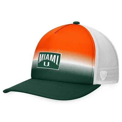 Shop Top Of The World Green/orange Miami Hurricanes Daybreak Foam Trucker Adjustable Hat