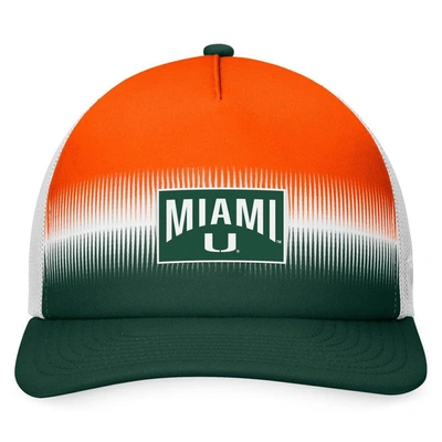 Shop Top Of The World Green/orange Miami Hurricanes Daybreak Foam Trucker Adjustable Hat