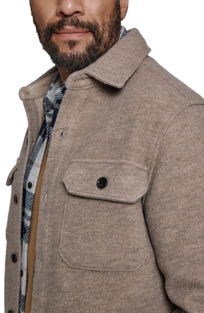Shop 7 Diamonds Generation Brushed Flannel Button-up Shirt Jacket In Taupe