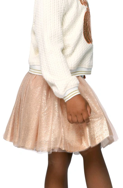 Shop Truly Me Kids' Foil Tutu Skirt In Rose Gold