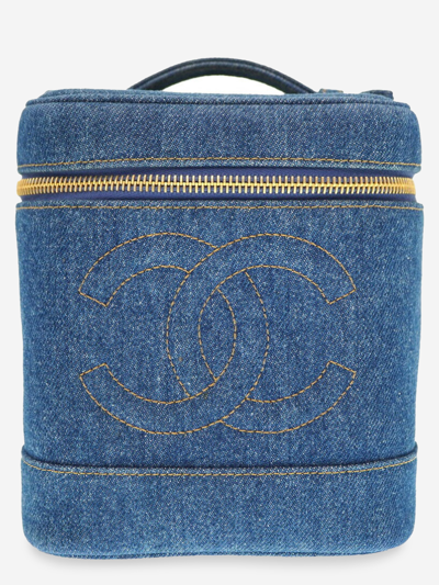 Chanel - Authenticated Handbag - Cotton Blue Plain for Women, Very Good Condition