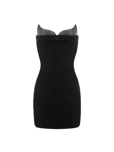 Shop Nana Jacqueline Keira Velvet Mini Dress In Black