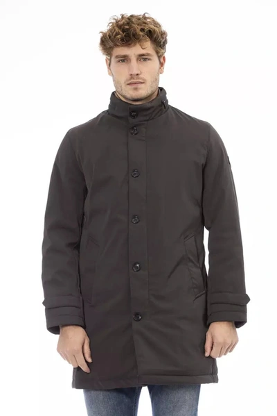Shop Baldinini Trend Dapper Zip And Button Brown Men's Jacket