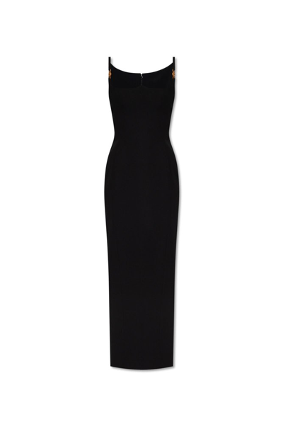 Shop Versace Sleeveless Slit In Black