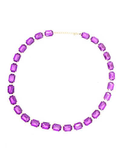 Shop Clips Necklace 26 Bezels In Purple