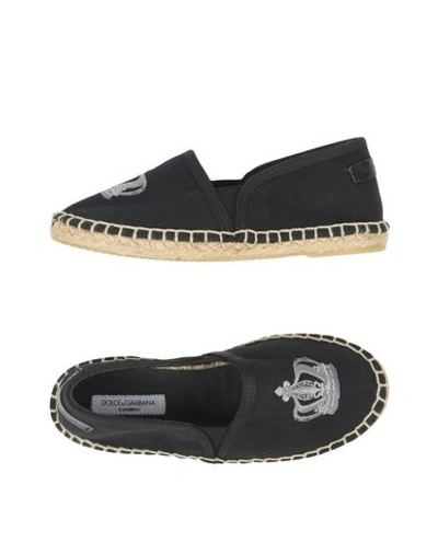 Shop Dolce & Gabbana Toddler Boy Espadrilles Black Size 9.5c Leather, Textile Fibers