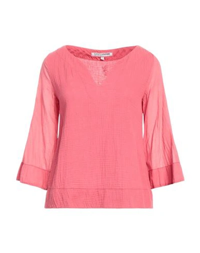 Shop European Culture Woman Top Pastel Pink Size M Cotton