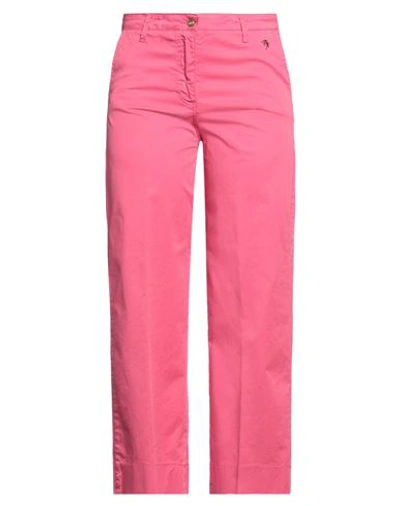 Shop Gai Mattiolo Woman Pants Fuchsia Size 12 Cotton, Elastane In Pink