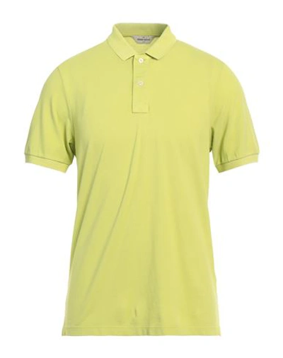 Gran Sasso Man Polo Shirt Light Yellow Size 40 Cotton In Green