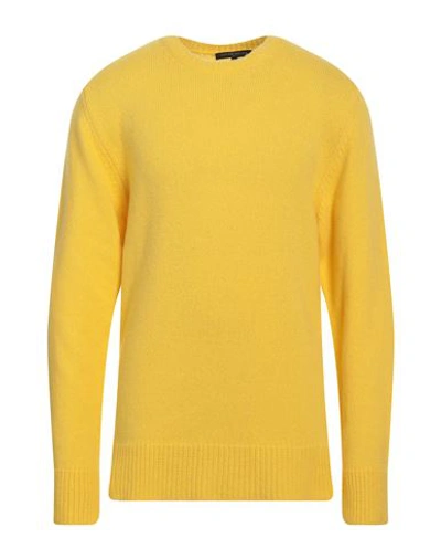 Shop Brian Dales Man Sweater Yellow Size M Wool, Cashmere