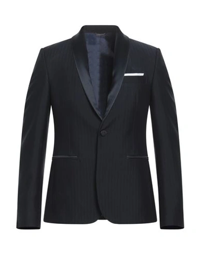 Shop Grey Daniele Alessandrini Man Suit Jacket Midnight Blue Size 38 Polyester, Viscose, Cotton, Elastane