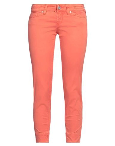 Jacob Cohёn Woman Pants Tomato Red Size 26 Cotton, Elastane In Tomato Red