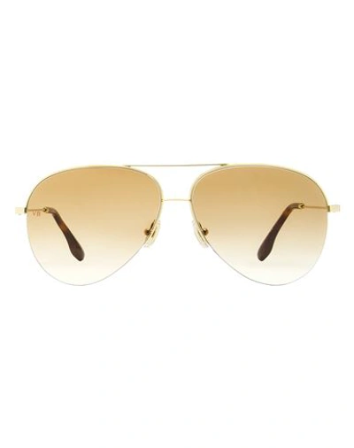 Shop Victoria Beckham Aviator Vb90s Sunglasses Woman Sunglasses Brown Size 62 Metal, Ace