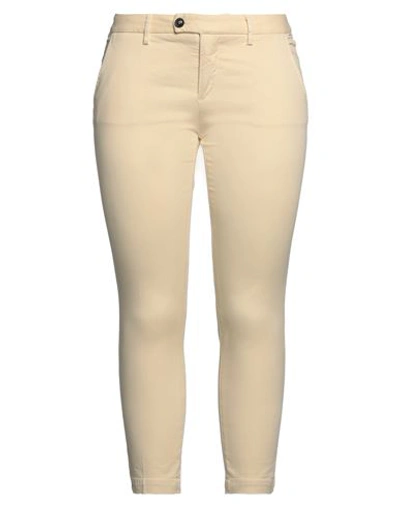 Roy Rogers Roÿ Roger's Woman Pants Pastel Yellow Size 31 Cotton, Elastane In Yellow