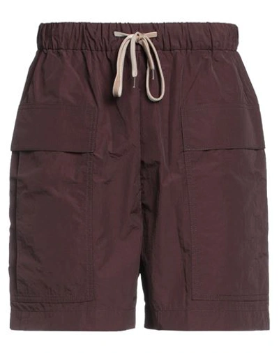Shop Covert Man Shorts & Bermuda Shorts Dark Brown Size S Nylon, Cotton