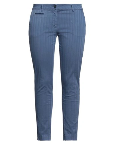 Shop Mason's Woman Pants Pastel Blue Size 12 Cotton, Elastane