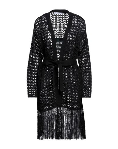 87 Avril 90 Woman Cardigan Black Size M Linen, Cotton, Nylon In Black