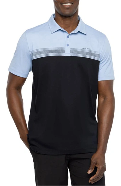 Travismathew Cacti Field Heater Polo In Heather Bel Air Blue