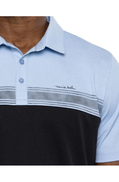 Travismathew Cacti Field Heater Polo In Heather Bel Air Blue