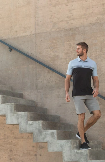 Travismathew Cacti Field Heater Polo In Heather Bel Air Blue