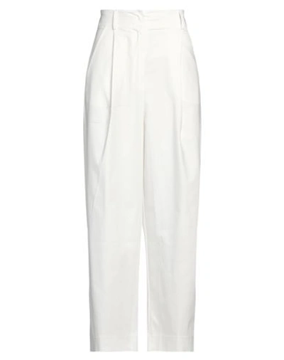 Shop Daniele Fiesoli Woman Pants White Size 2 Cotton, Nylon, Elastane