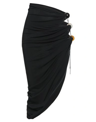 Shop Jacquemus Woman Maxi Skirt Black Size 6 Acetate, Polyamide, Elastane