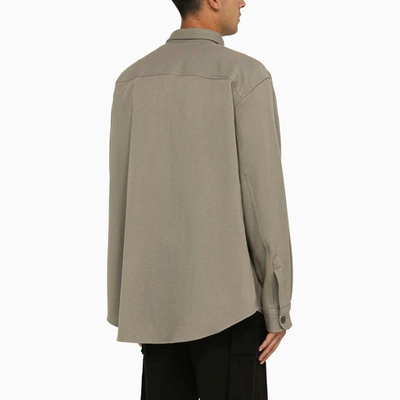 Shop Ami Alexandre Mattiussi Ami Paris Shirt With Pockets In Taupe In Grey