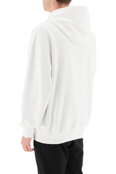 Shop Hugo Boss Boss 'sullivan' Logo Hoodie In White