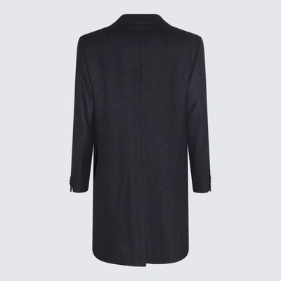 CANALI CANALI BLUE WOOL COAT 