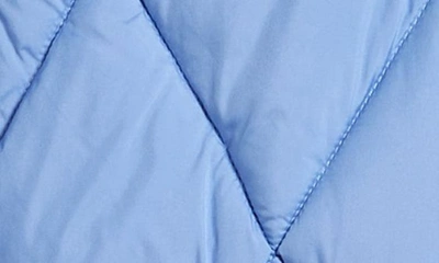 Shop Zella Girl Kids' Quilted Jacket In Blue Cornflower
